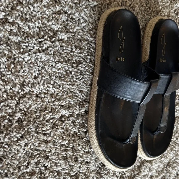 Joie Black Slide Sandals Size 9.5 - Picture 2 of 3